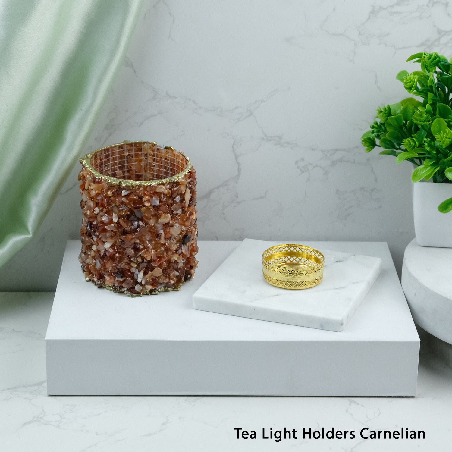 Carnelian Tea Light Holder