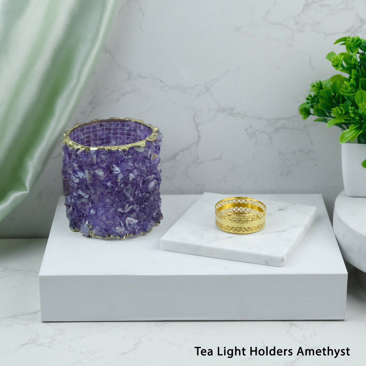 Amethyst Tea Light Holder